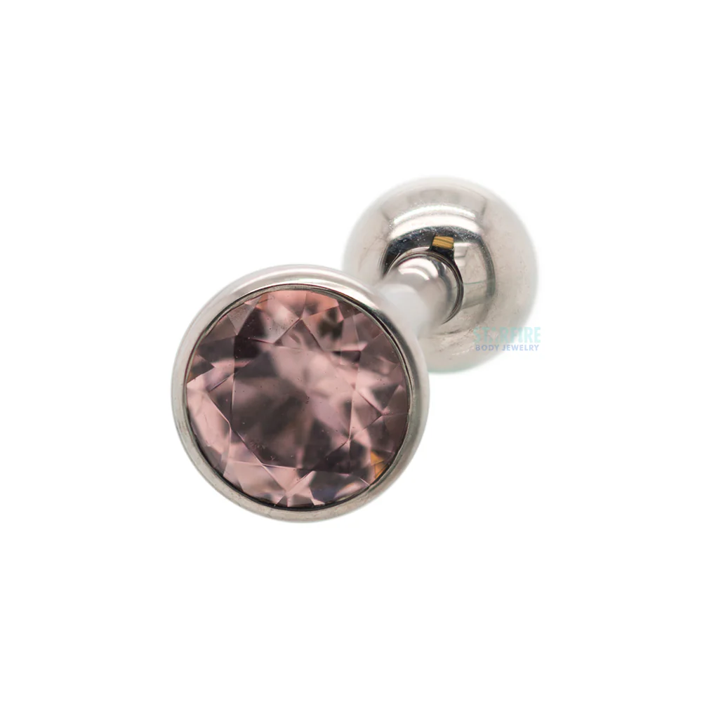 Low Profile Faceted Gem Tongue Barbell - Image 24