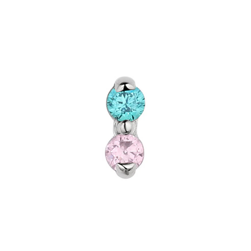 "Odyssey" Duo Threaded End with Faceted Gems - Custom Color Combos