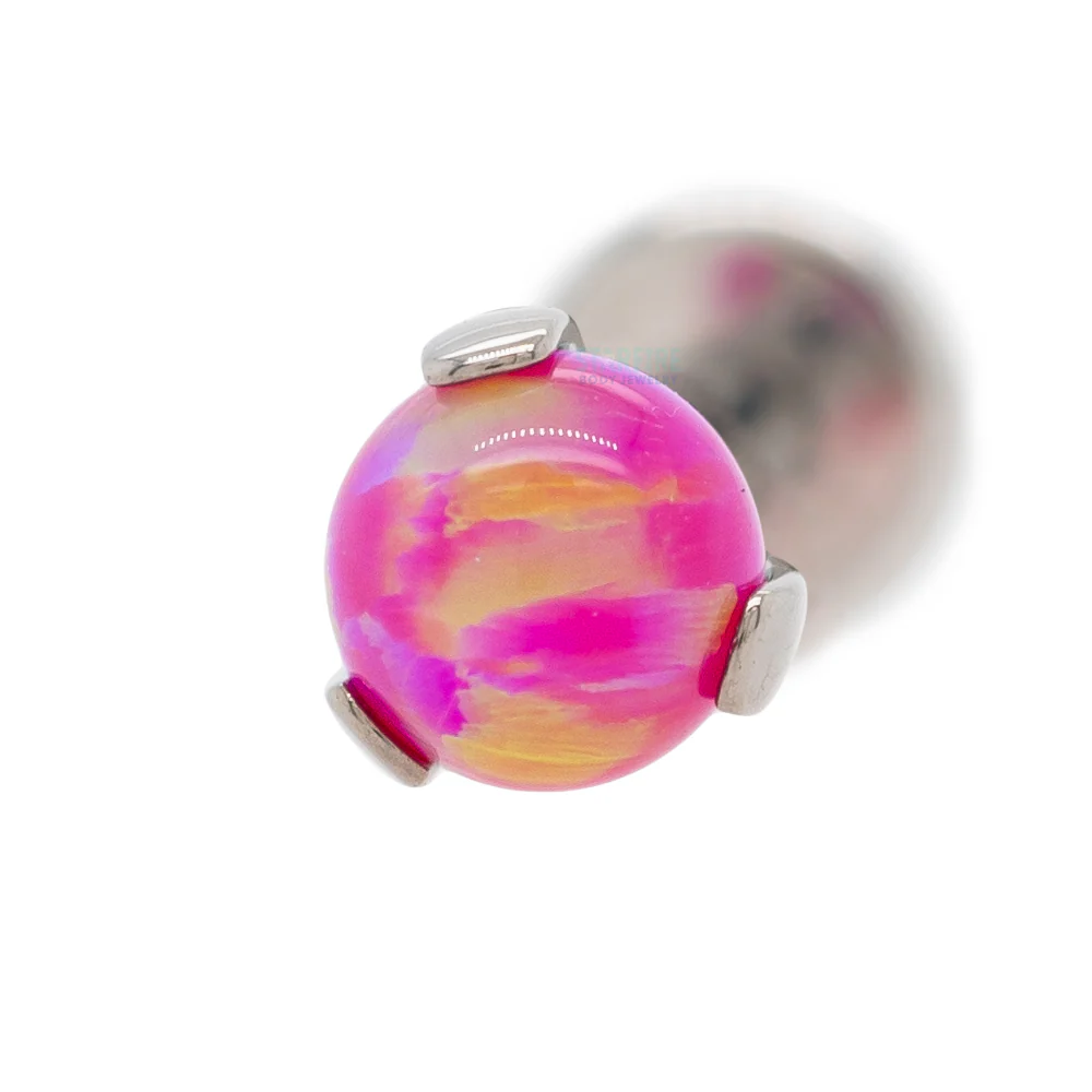 Opal Ball in Prong's on Flatback - Image 6