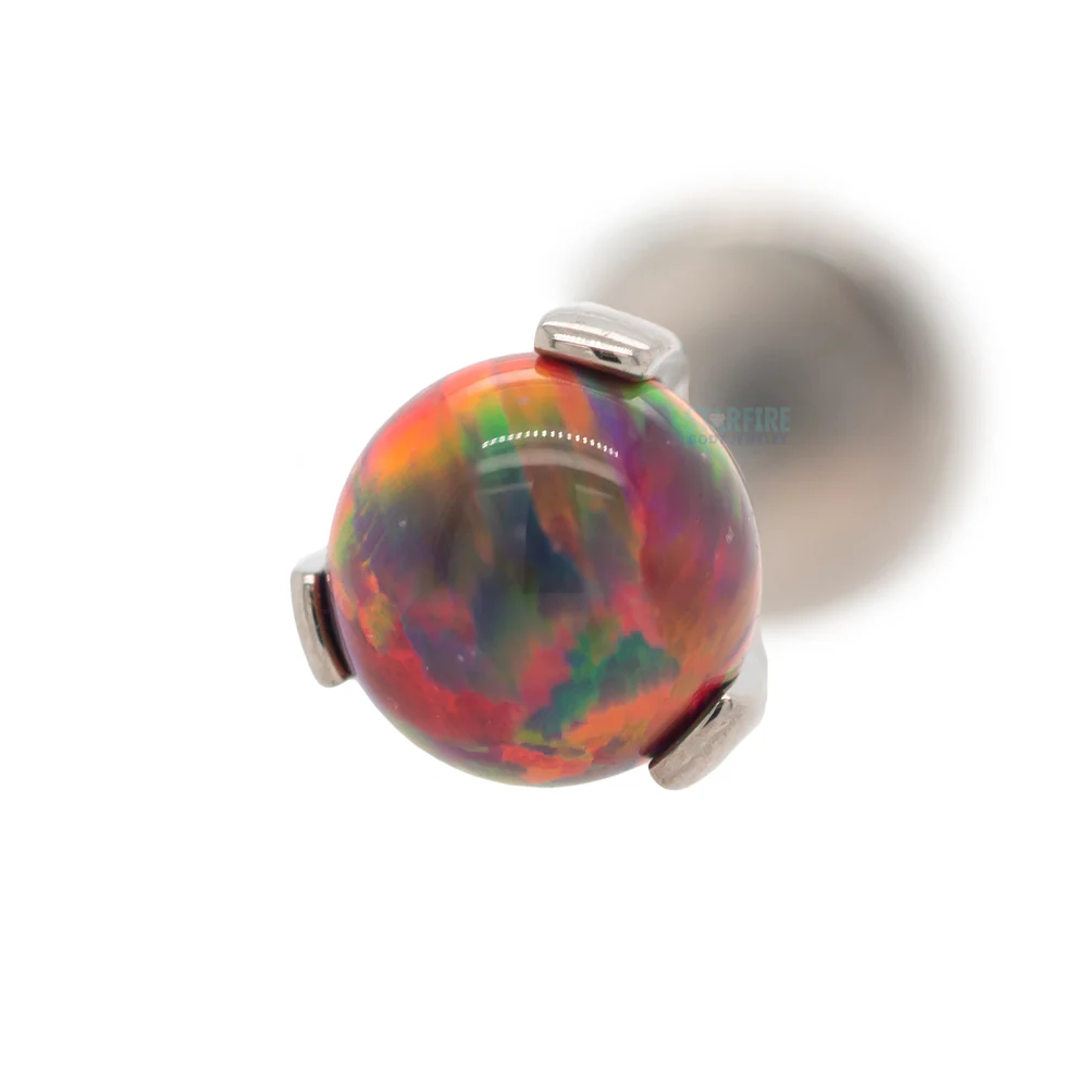 Opal Ball in Prong's on Flatback - Image 7