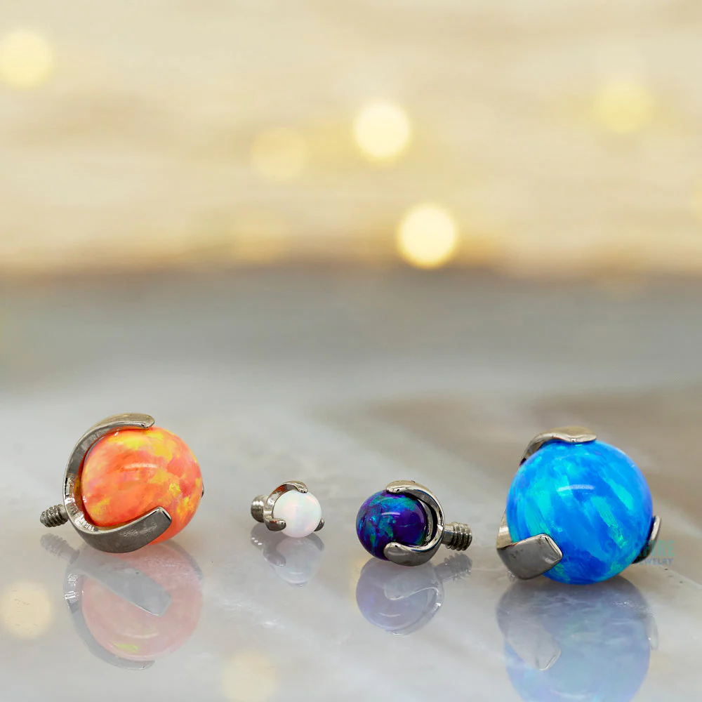 Opal Ball in Prong's Threaded End - Image 2