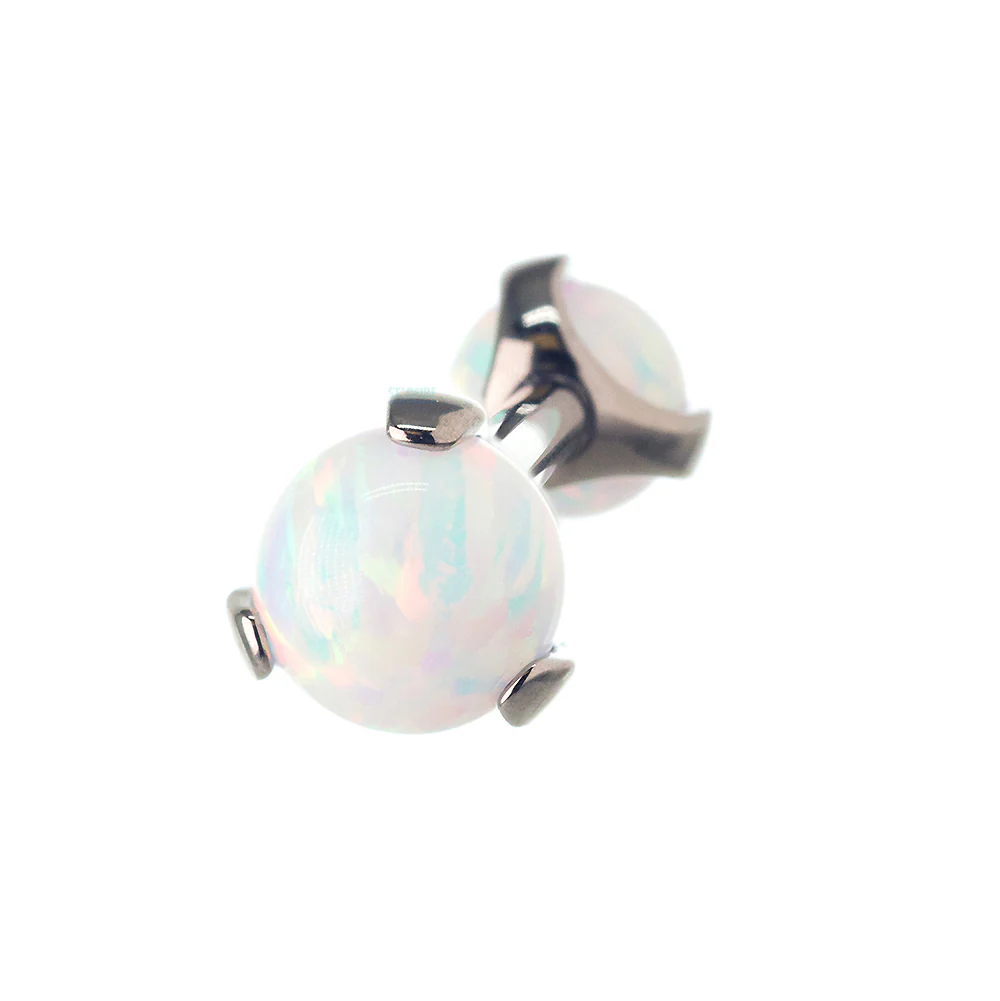 Opal Ball in Prong's Tongue Barbell - Image 3