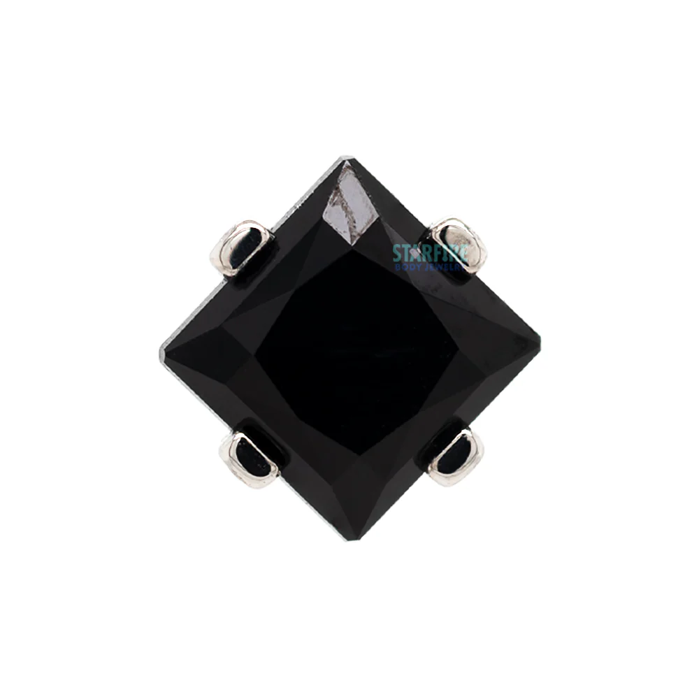 Prong-Set Threaded End with Square Princess Star-Cut Faceted Gem - Image 6