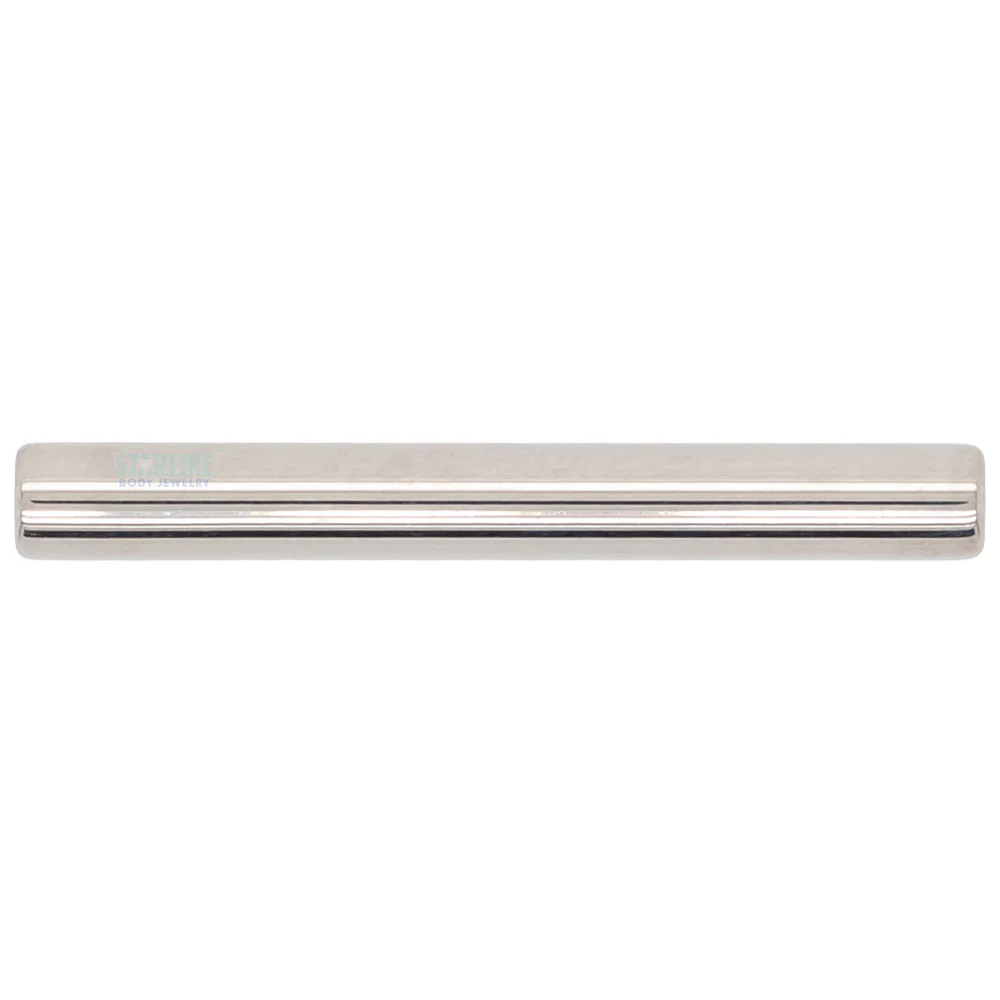 Stainless Steel Threaded Straight Barbell Shaft - 14 ga. - Image 2