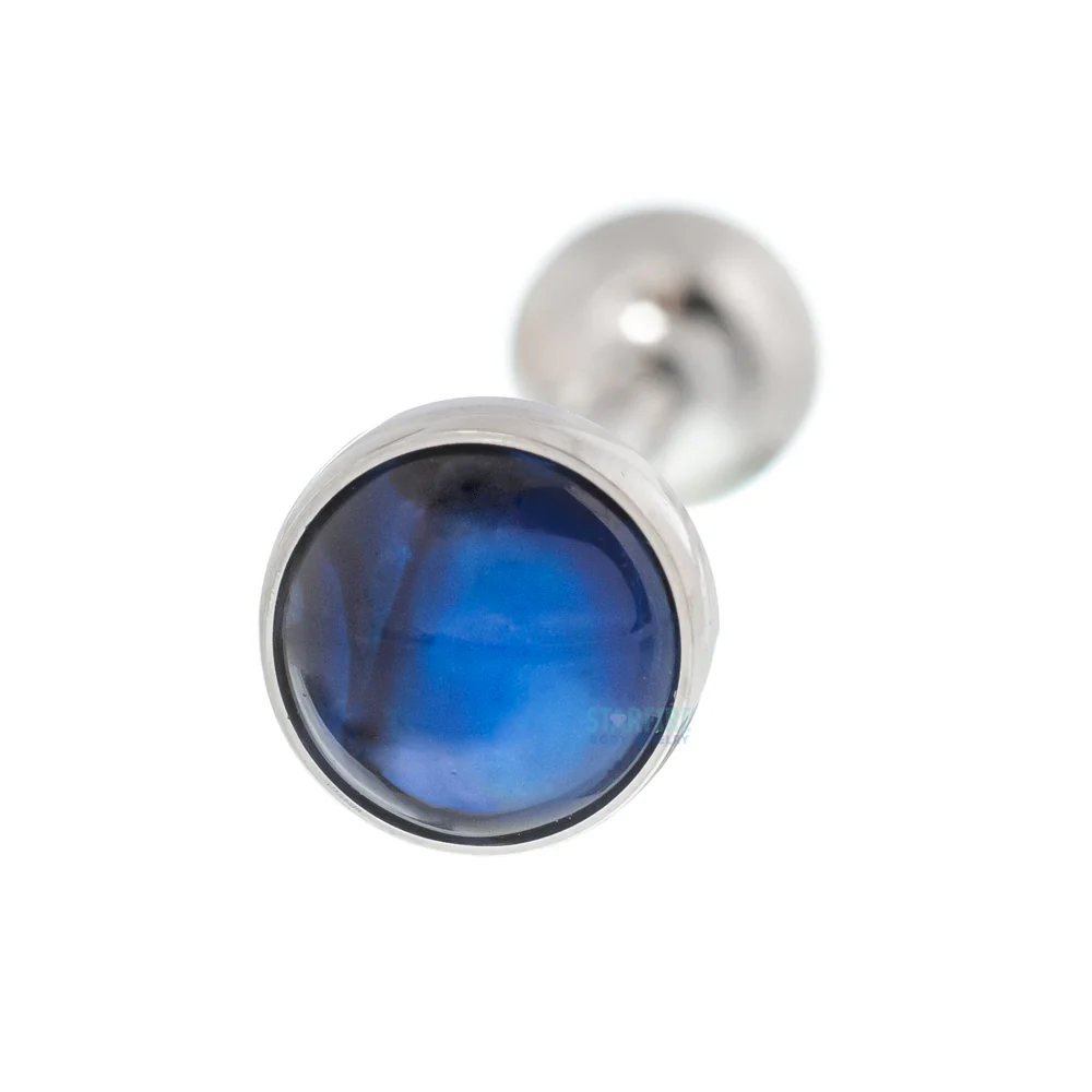 Stone Cabochon with Ball Bottom Tongue Barbell - Image 18