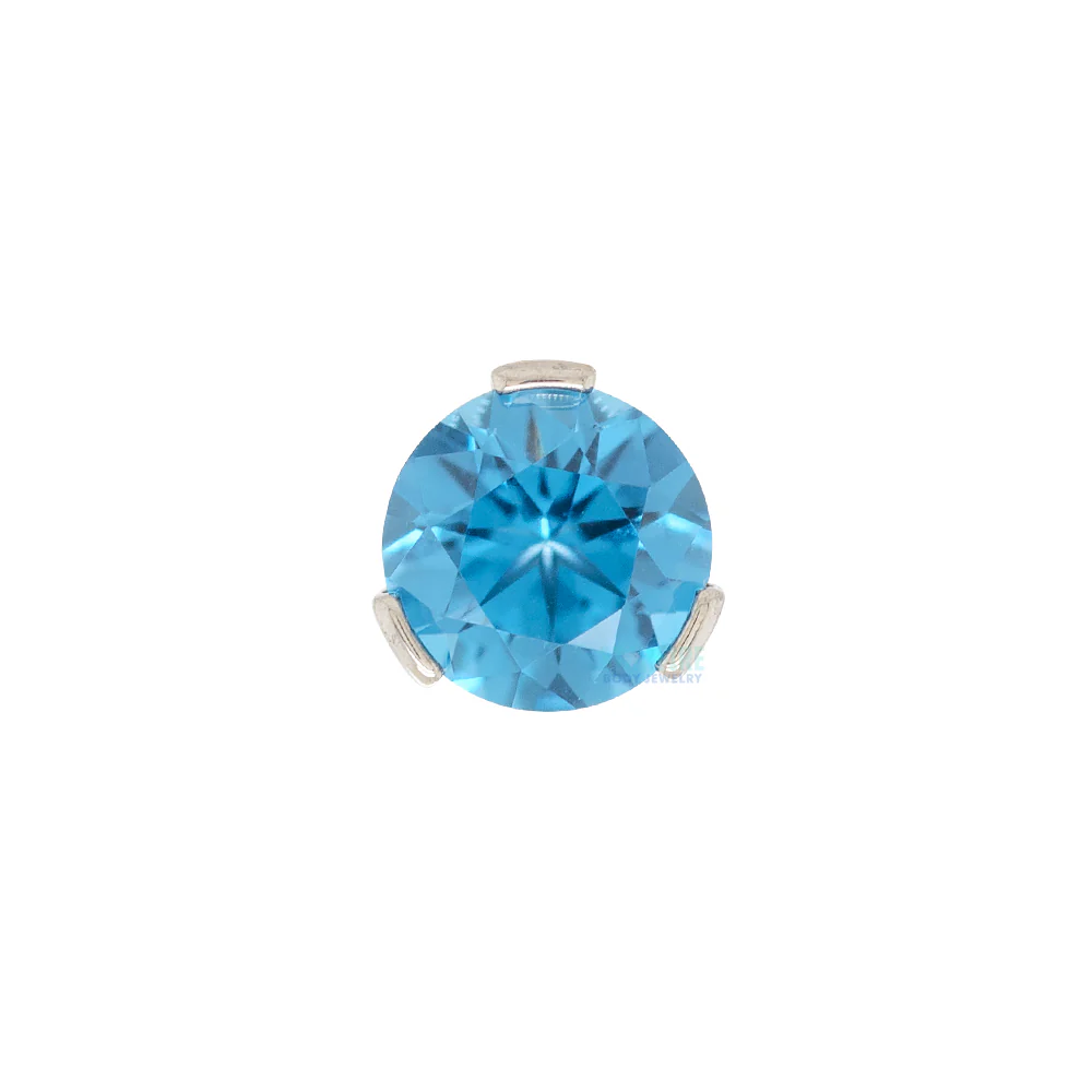 threadless: 3mm 3 Prong-Set Round Faceted Gem End - Image 8