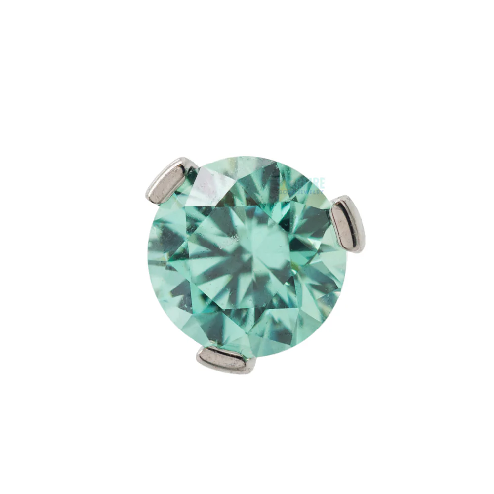 threadless: 4mm 3 Prong-Set Round Faceted Gem End - Image 8