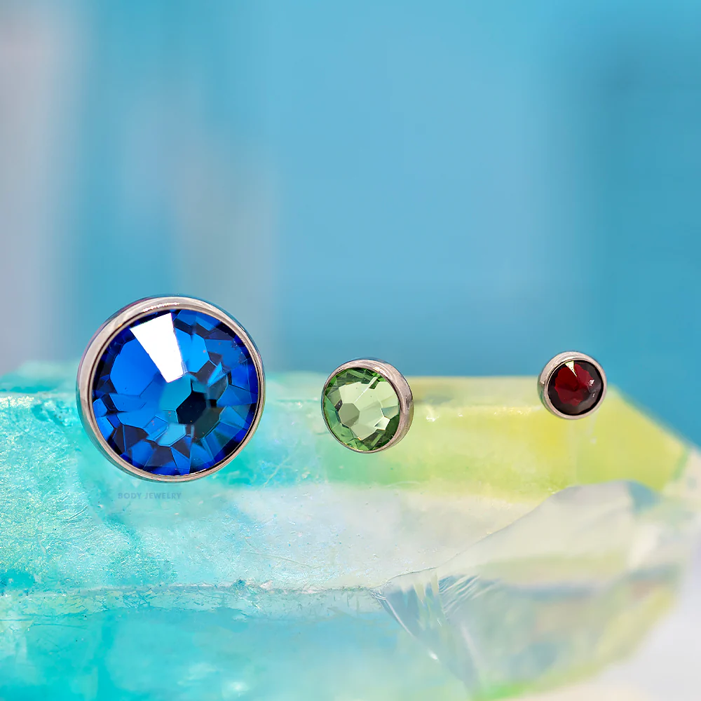 threadless: Crystal Flat Backed Faceted Gem End - Image 2