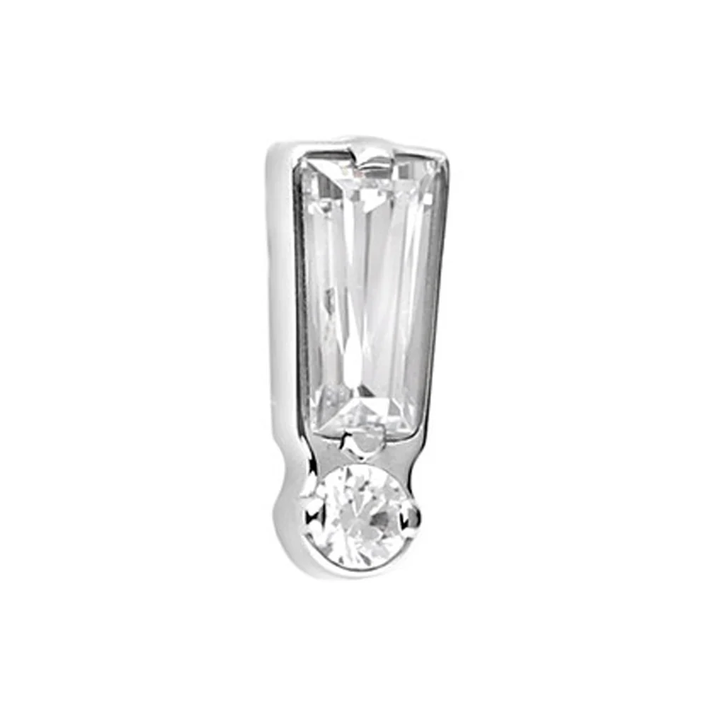 threadless: “Exclaim” Prong-set Faceted Gems End