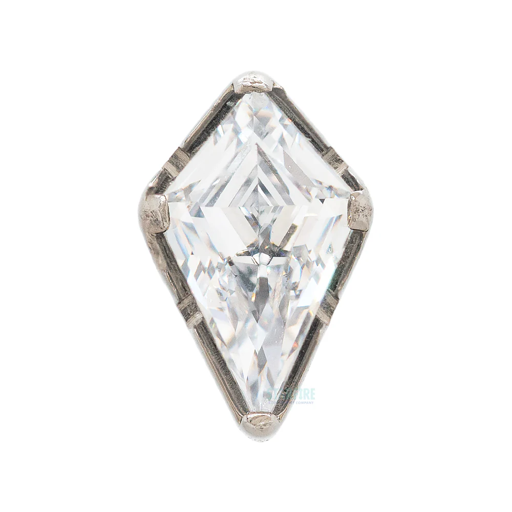 threadless: Kite Prong-set Faceted Gem End - Image 2