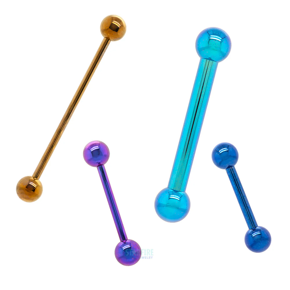 Titanium Straight Barbell – Copper