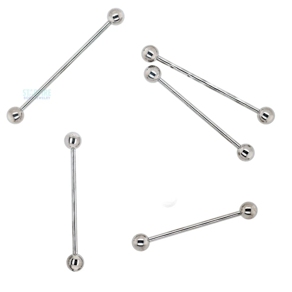 Titanium Straight Barbell – High Polish