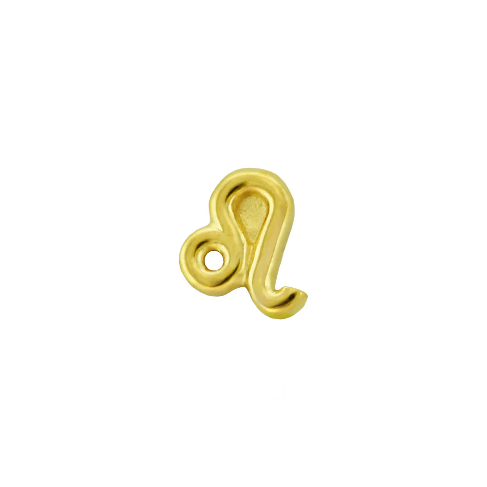 Zodiac Sign Threaded End in Gold - Image 14