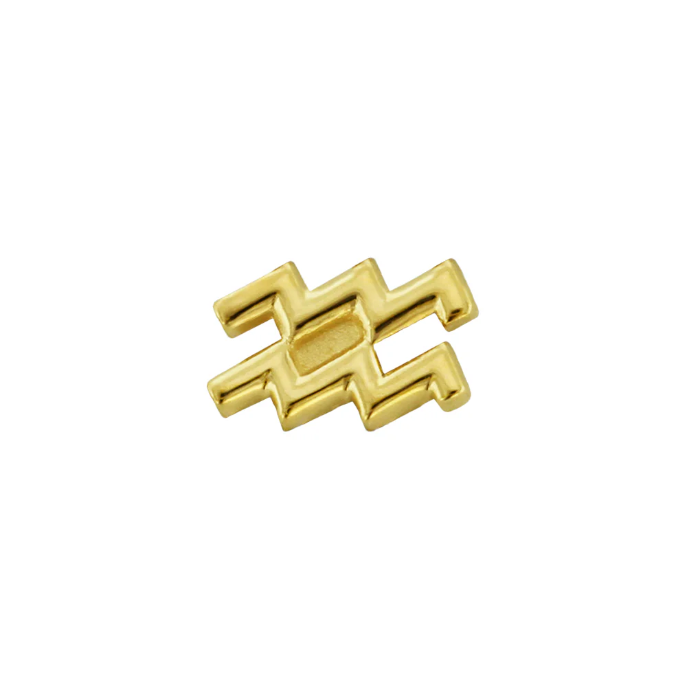 Zodiac Sign Threaded End in Gold - Image 2