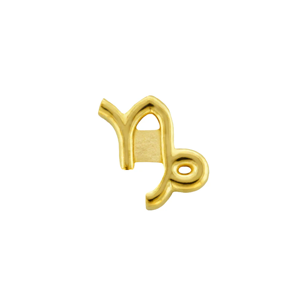 Zodiac Sign Threaded End in Gold - Image 24