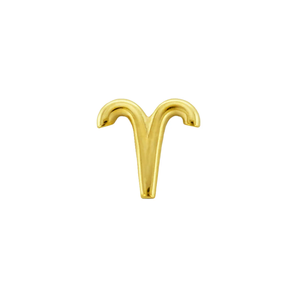 Zodiac Sign Threaded End in Gold - Image 6