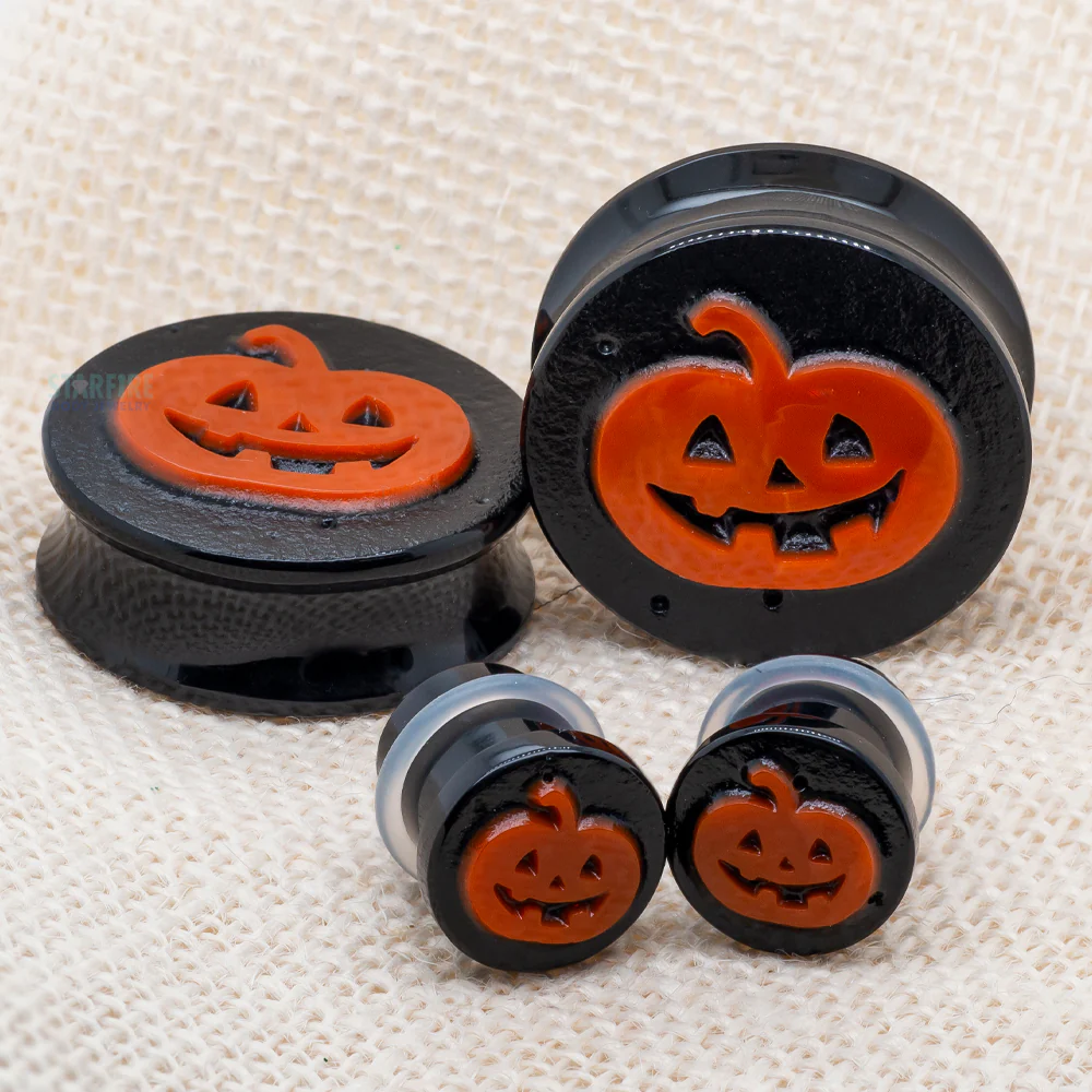 Jack-o'-Lantern Glass Plugs - Image 2