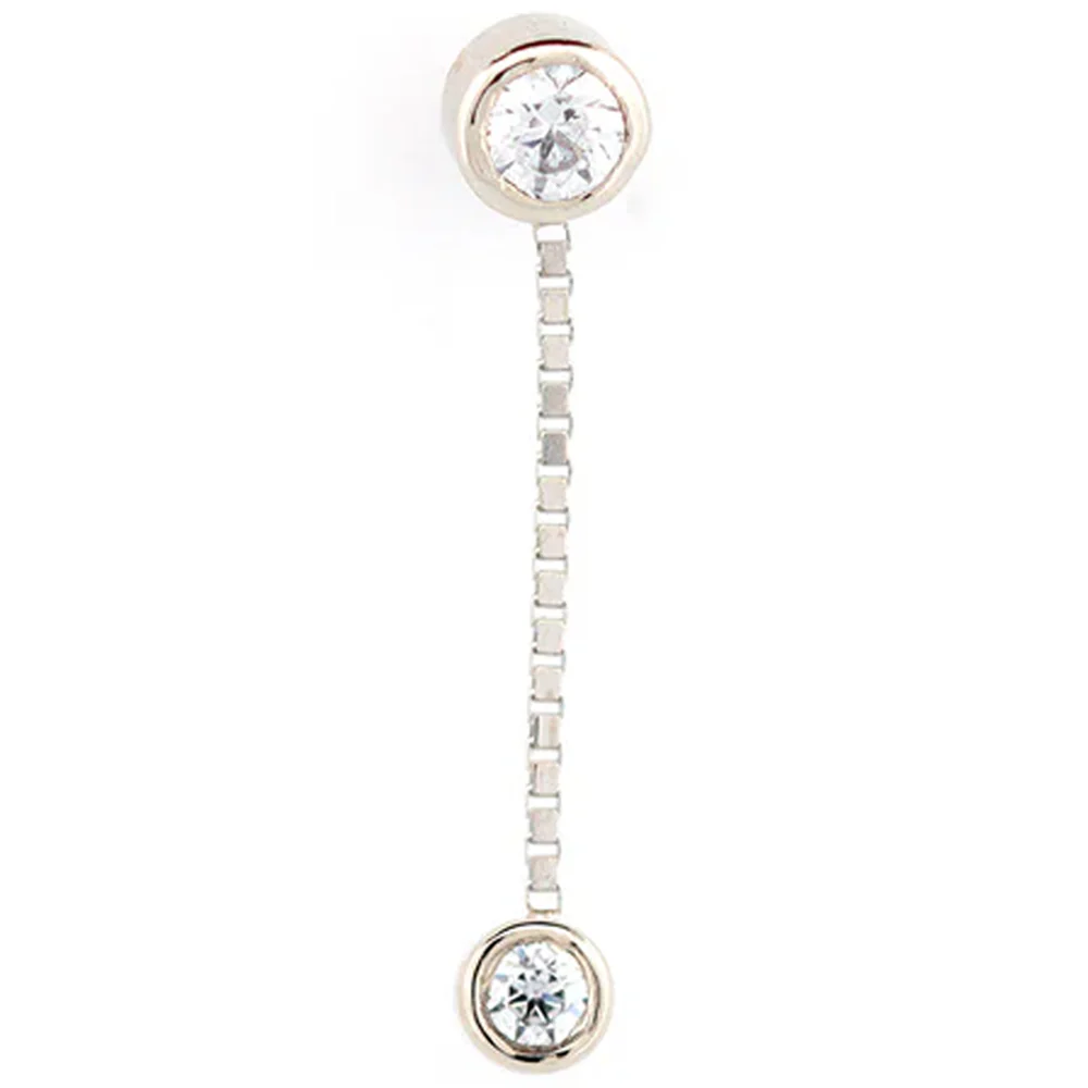 threadless: "Hangin' Tough" End with Chain in Gold with CZ's - Image 6