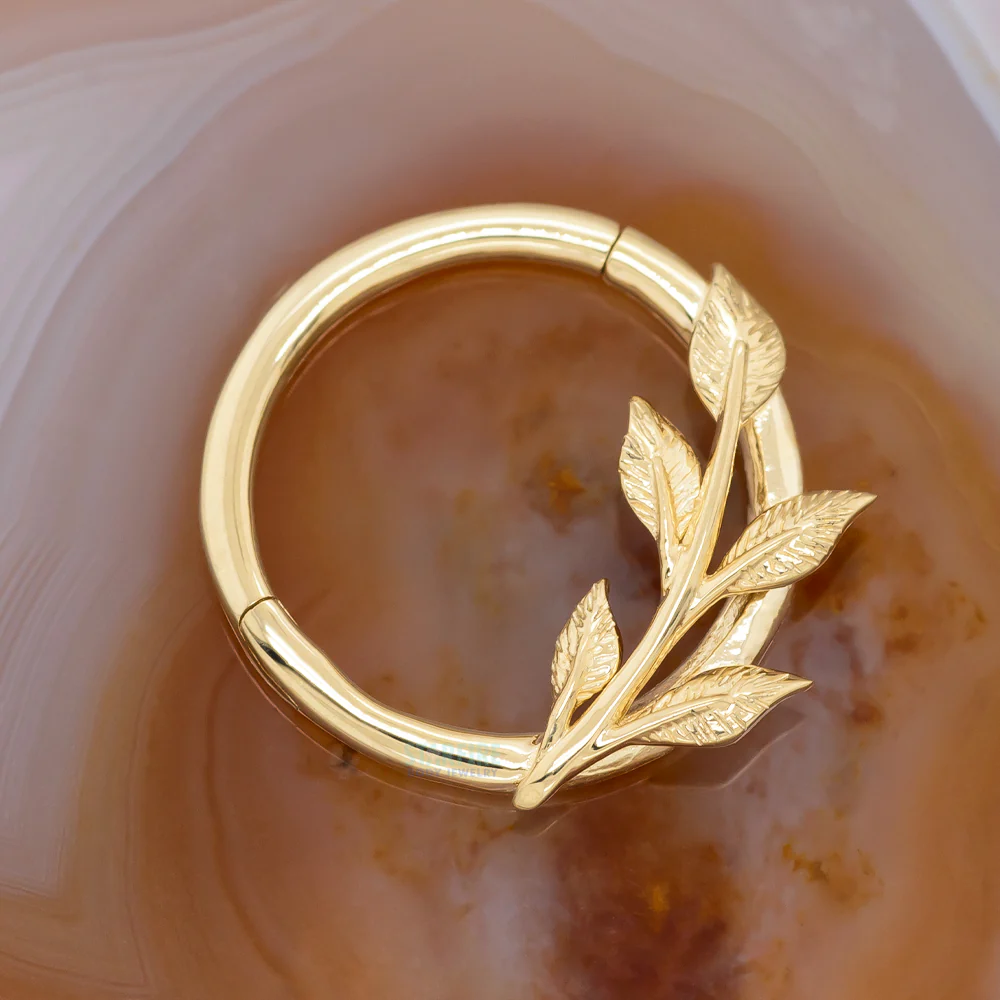 "Terra" Hinge Ring / Clicker in Gold - Image 2