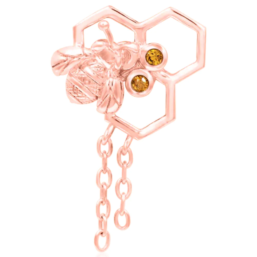 threadless: "Hivemind" End in Gold with CZ's - Image 6
