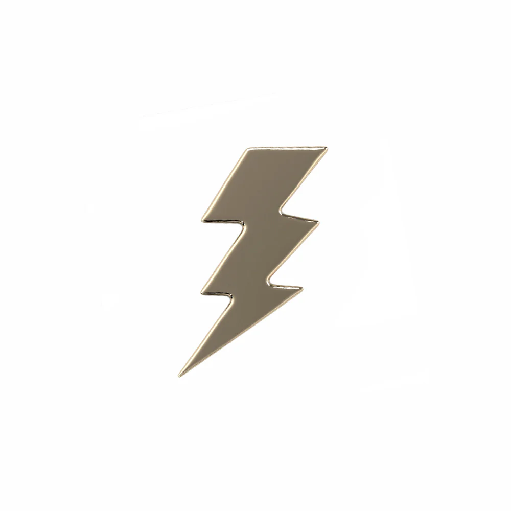 Lightning Bolt Threaded End in Gold & Platinum - Image 2