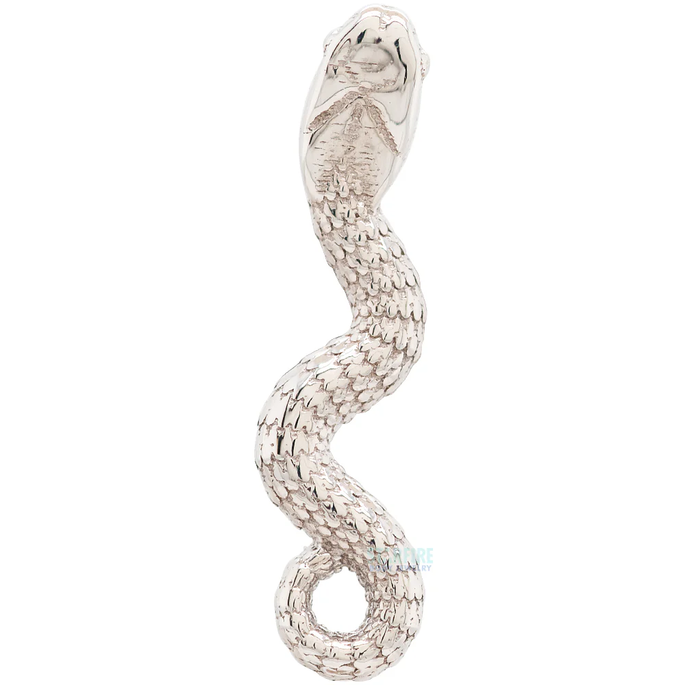 "Manasa" Snake Threaded End in Gold & Platinum - Image 4