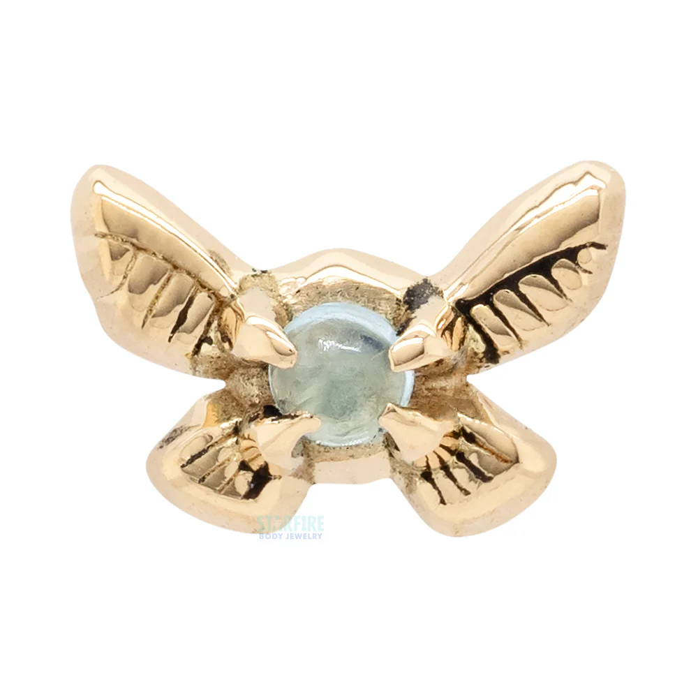 threadless: "Navi" End in Gold with Blue Topaz - Image 4