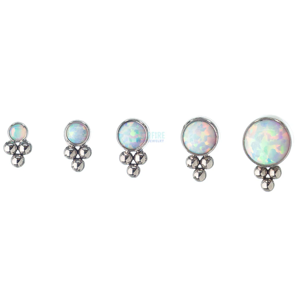 11HT-3 'Haute Couture' 2mm Opal Bezel Threaded End - Image 2