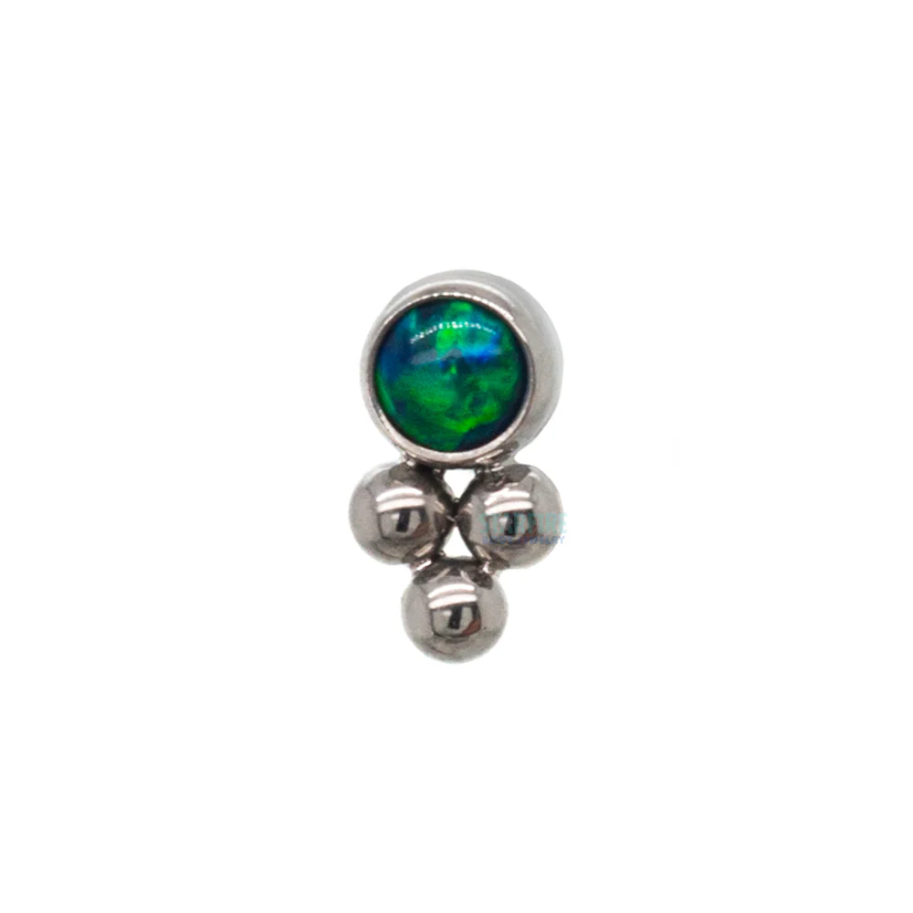 11HT-3 'Haute Couture' 2mm Opal Bezel Threaded End - Image 4