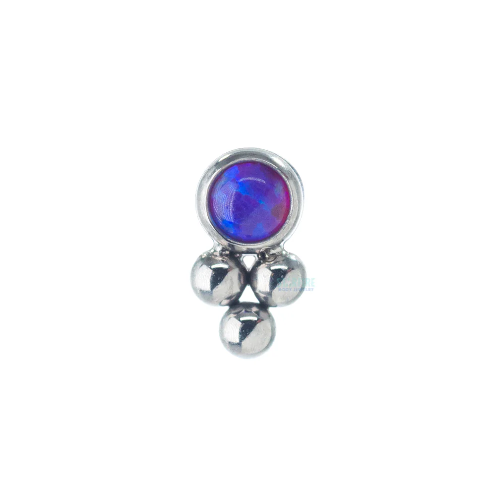 11HT-3 'Haute Couture' 2mm Opal Bezel Threaded End - Image 5