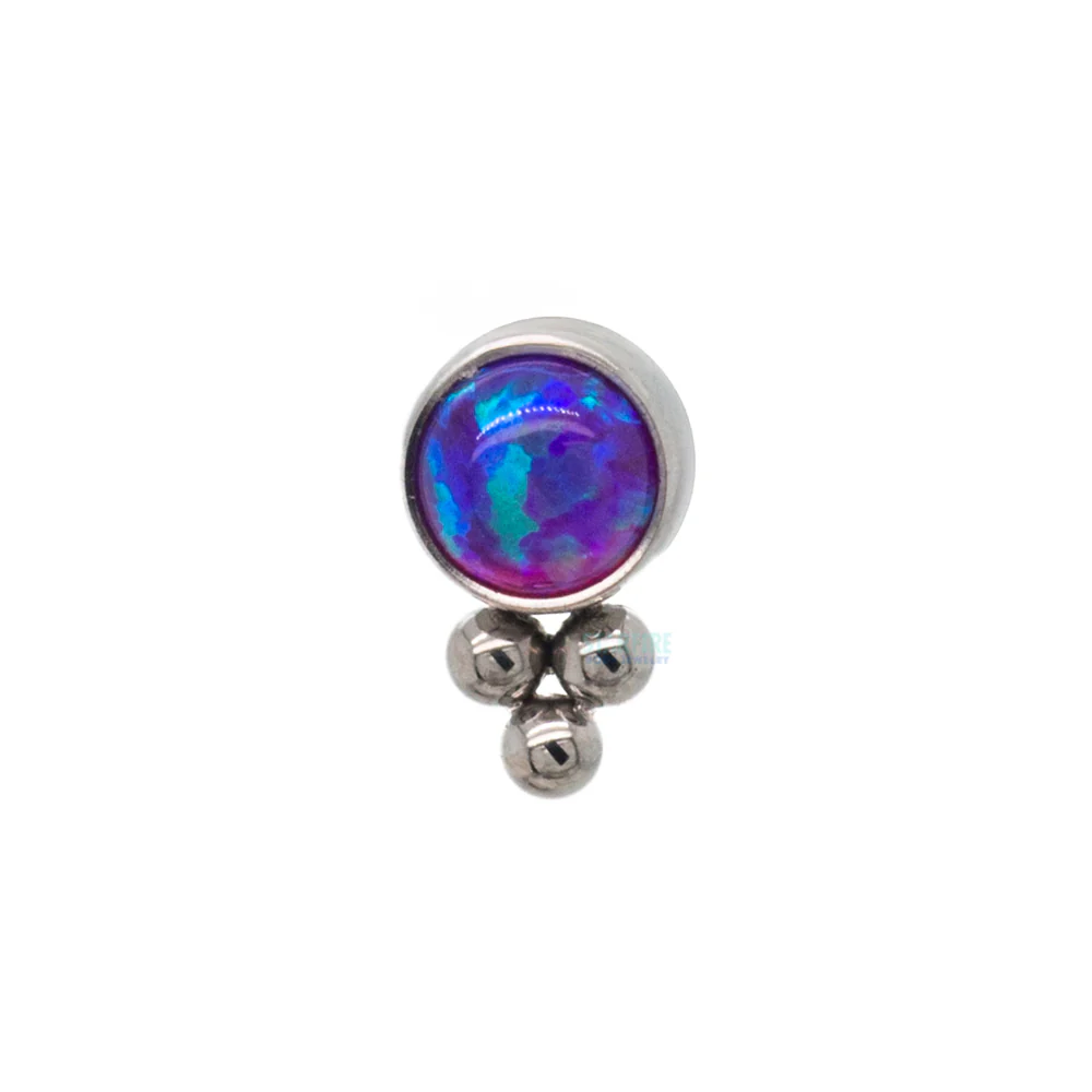 11HT-3 'Haute Couture' 3mm Opal Bezel Threaded End - Image 8