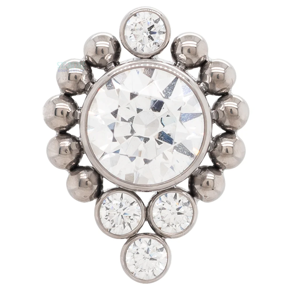 14HT 'Haute Couture' Threaded End with Faceted Gems - Image 2
