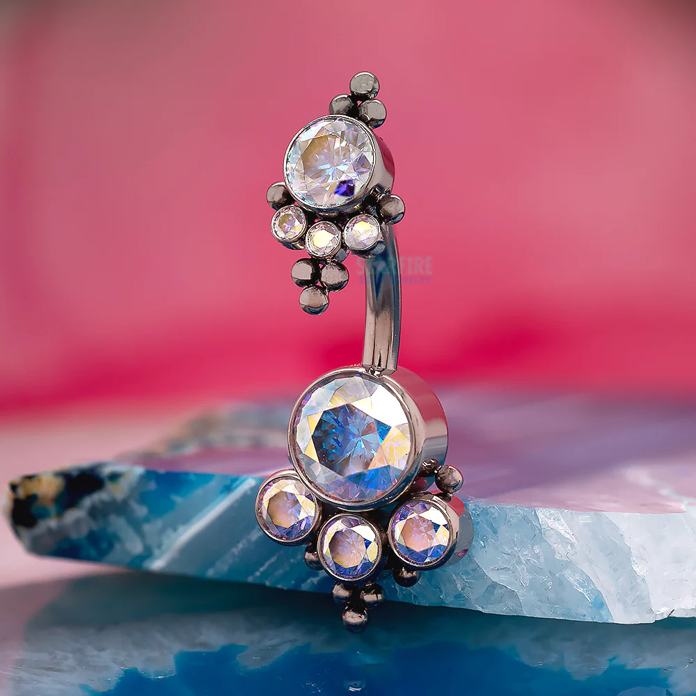 4HN 'Haute Couture' Faceted Gem Navel Curve - Image 2