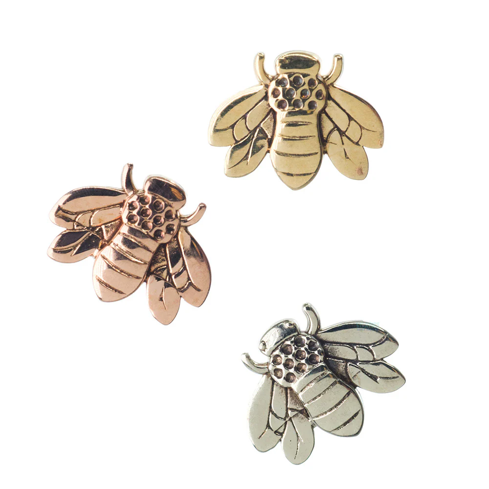 Bee Threaded End in Gold