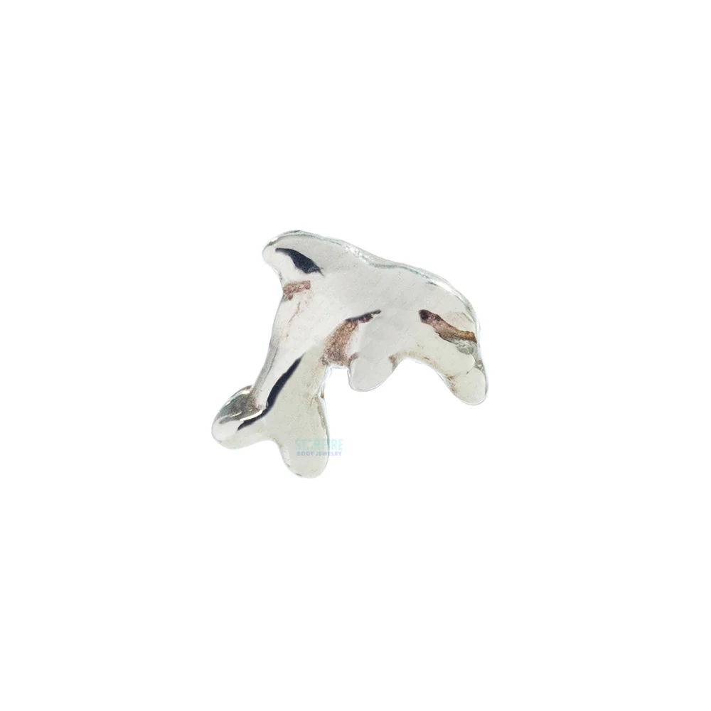 Dolphin Threaded End in Gold