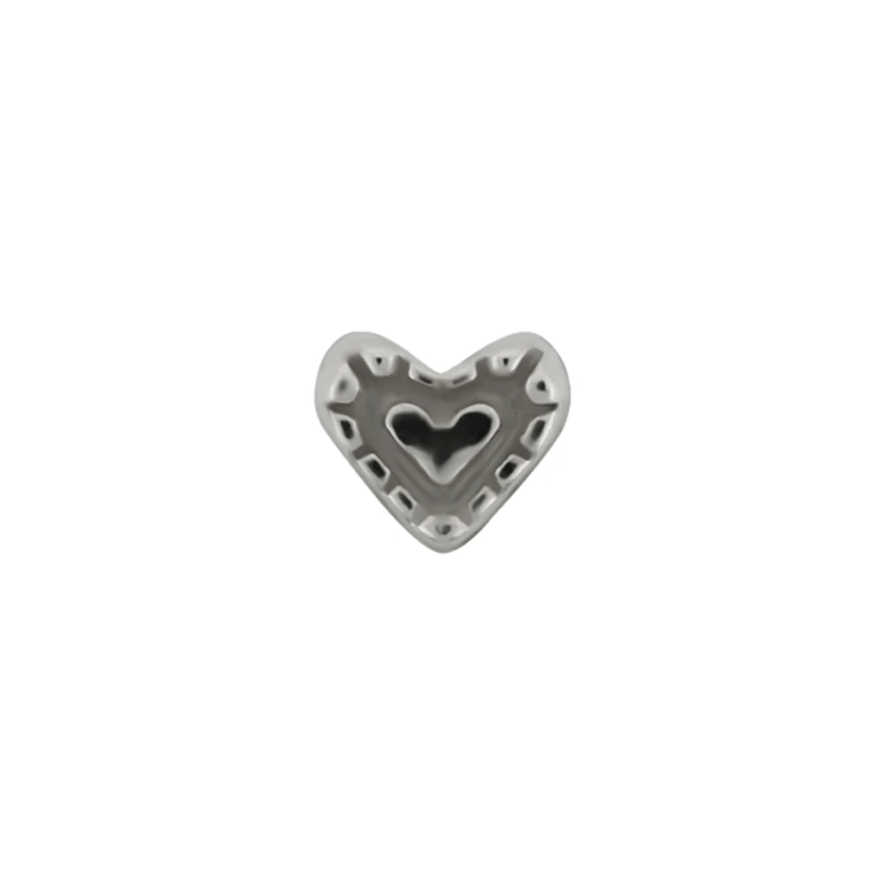 "Fancy Heart" Threaded End in Gold - Image 3