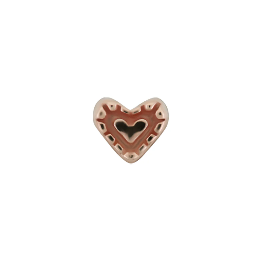"Fancy Heart" Threaded End in Gold - Image 4