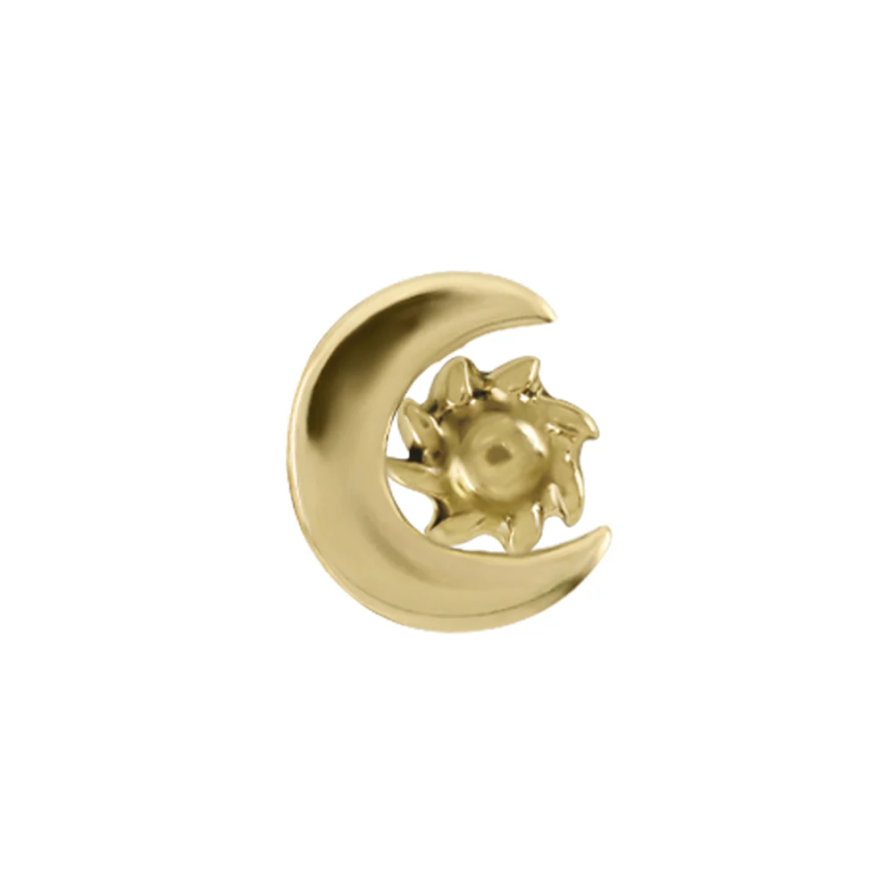 Moon & Sun Threaded End in Gold - Image 2
