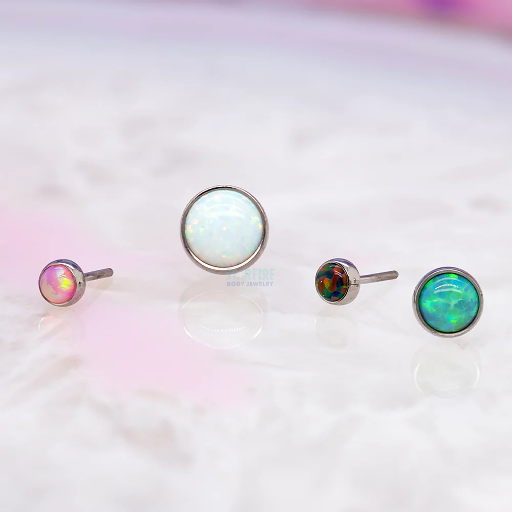threadless: Bezel Set End with Opal - Image 2
