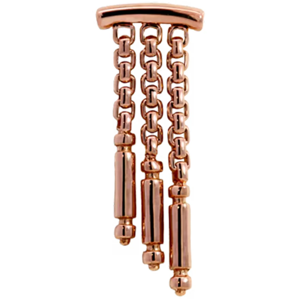 threadless: "Rhythm" Hidden Helix End with Chains in Gold - Image 5