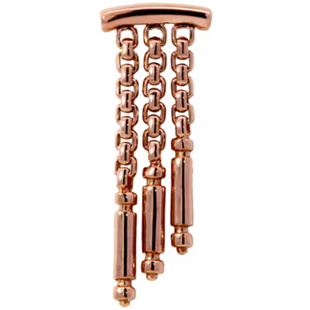 threadless: "Rhythm" Hidden Helix End with Chains in Gold - Image 6