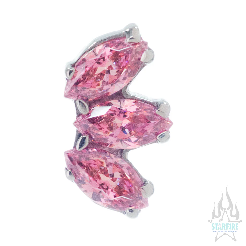 Marquise Fan with Faceted Gem on Flatback - Image 7