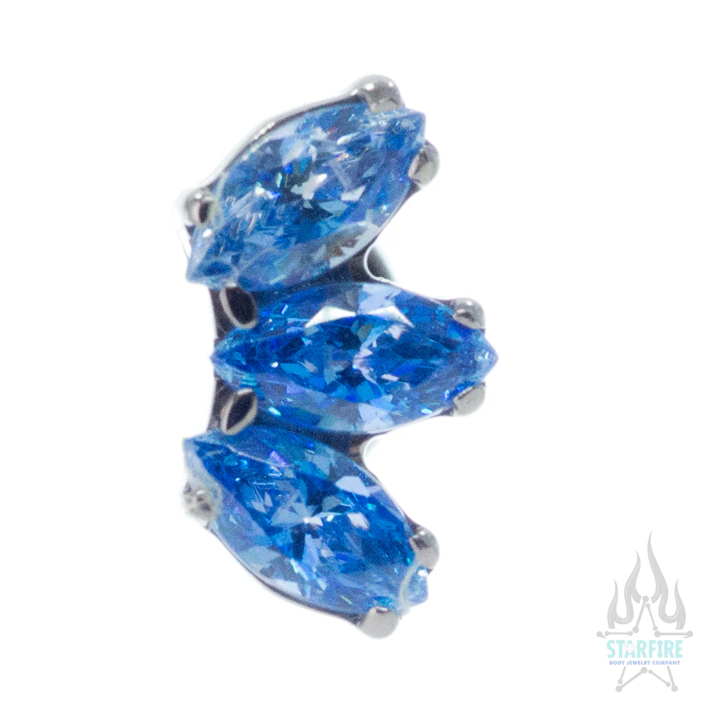 Marquise Fan with Faceted Gem on Flatback - Image 9