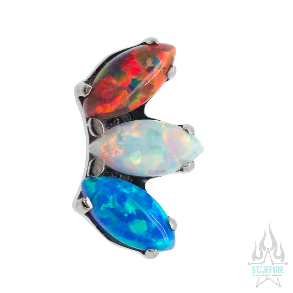 Marquise Fan with Opals on Flatback - custom color combos - Image 10