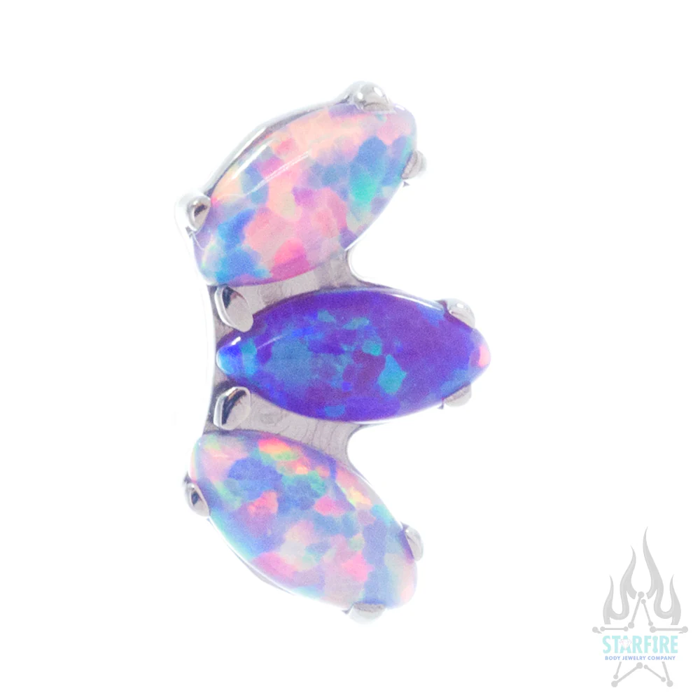 Marquise Fan with Opals on Flatback - custom color combos - Image 4