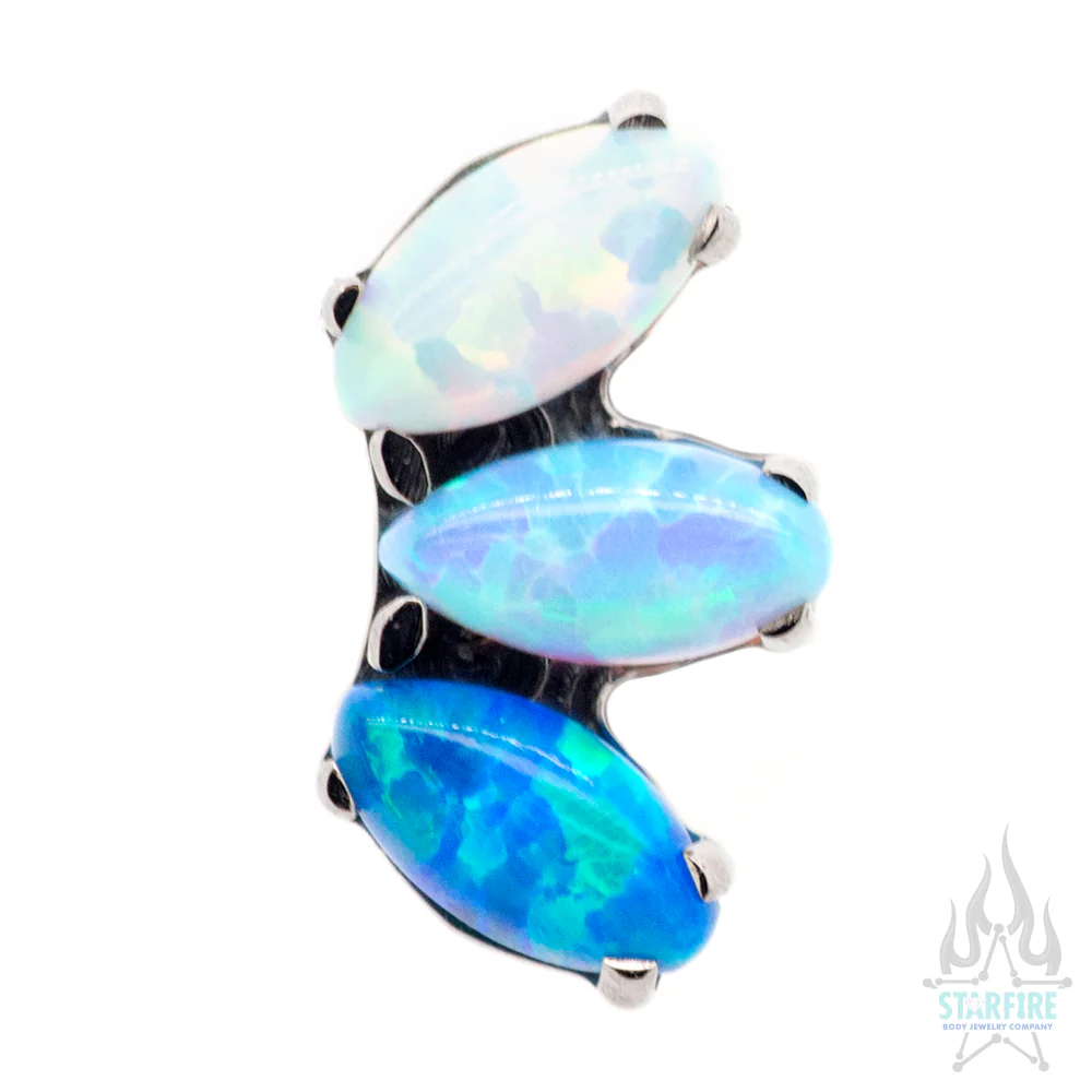 Marquise Fan with Opals on Flatback - custom color combos - Image 5