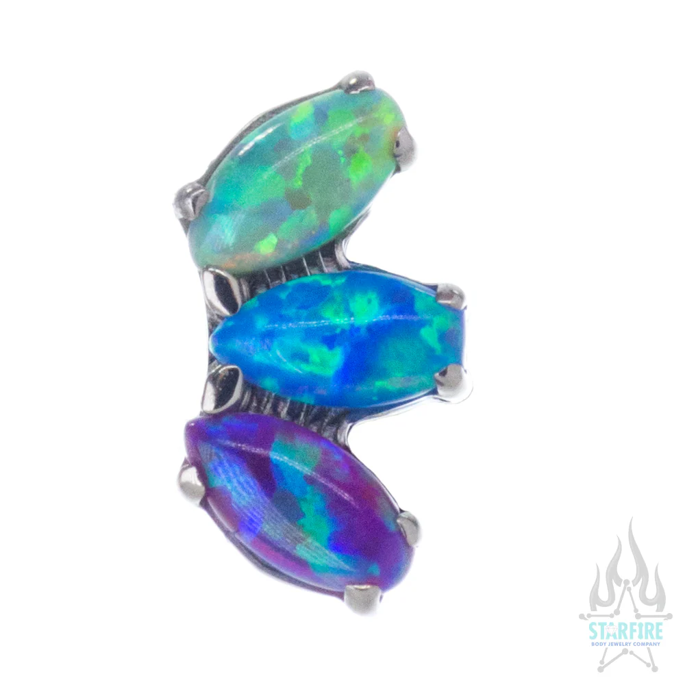 Marquise Fan with Opals on Flatback - custom color combos - Image 6