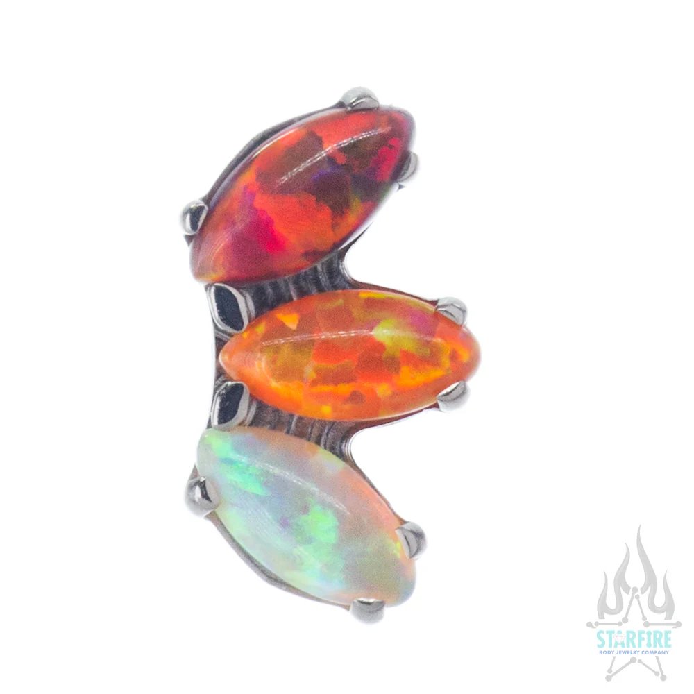 Marquise Fan with Opals on Flatback - custom color combos - Image 7