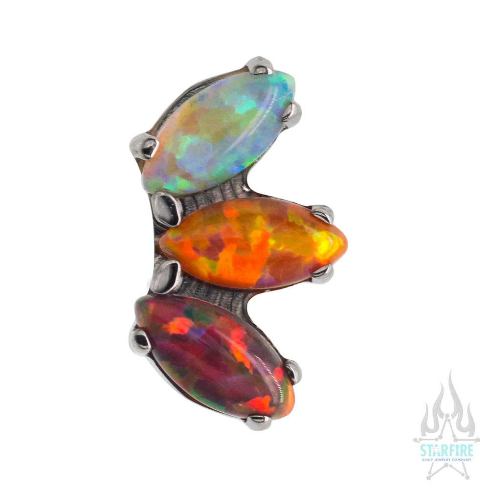 Marquise Fan with Opals on Flatback - custom color combos - Image 8