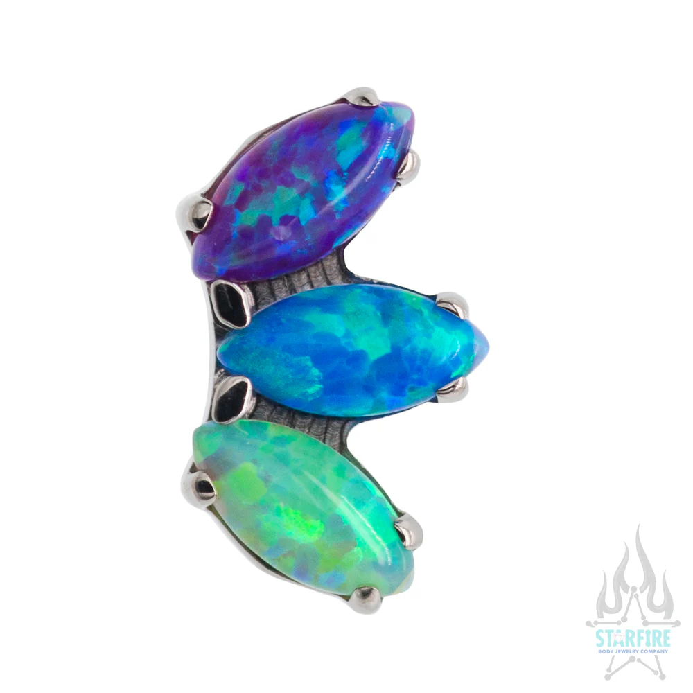 Marquise Fan with Opals on Flatback - custom color combos - Image 9